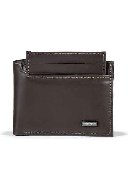 Billetera + Tarjetero De Cuero Pro Wallet Para Hombre Café Masherland