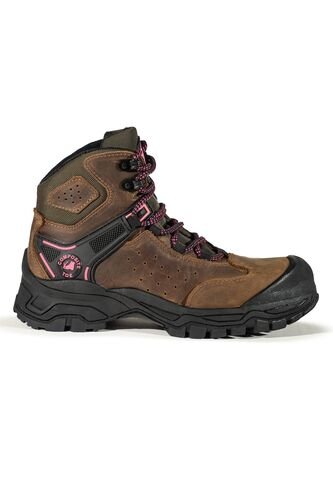 Bota Industrial Para Mujer Café/Fucsia Masherland Brokk Masherland