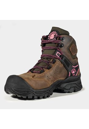 Bota Industrial Para Mujer Café/Fucsia Masherland Brokk