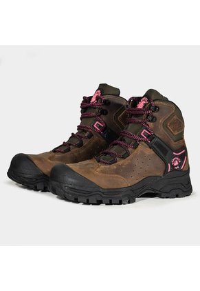 Bota Industrial Para Mujer Café/Fucsia Masherland Brokk