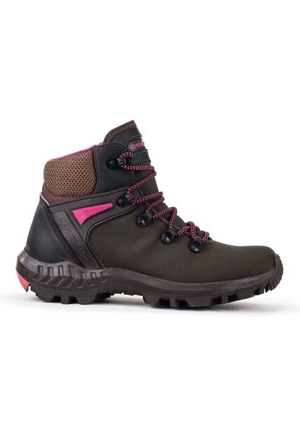 Bota Para Senderimo Outdoor Para Mujer Café/Fucsia Masherland Montana