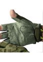 Guantes Medio Dedo Tácticos Verde Para Hombre Masherland de Masherland