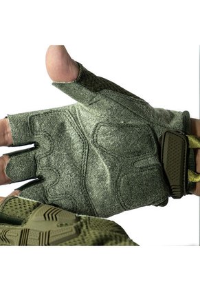 Guantes Medio Dedo Tácticos Verde Para Hombre Masherland