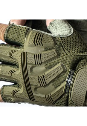 Guantes Medio Dedo Tácticos Verde Para Hombre Masherland