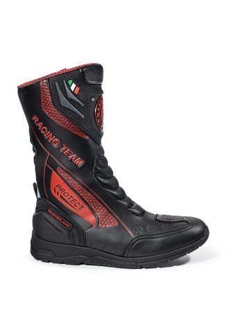 Bota Para Moto Negro/rojo Masherland Mb Racing Bikerland Masherland