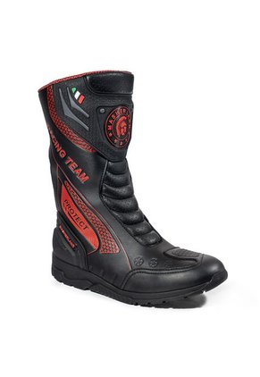 Bota Para Moto Negro/rojo Masherland Mb Racing Bikerland