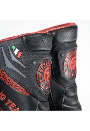 Bota Para Moto Negro/rojo Masherland Mb Racing Bikerland