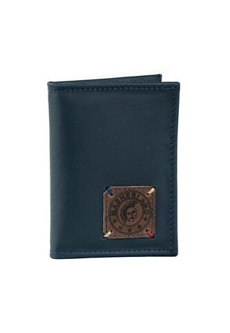 Billetera Pisabilletes De Cuero Bookstyler Wallet Azul Masherland Masherland