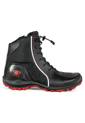 Bota Motera Biker Motociclista Negro/Rojo Masherland 851 2.0