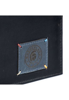 Billetera De Cuero Para Hombre Negro Masherland