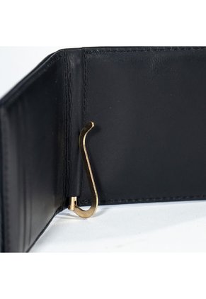 Billetera Pisabilletes De Cuero Para Hombre Negro Masherland