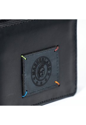 Billetera Pisabilletes De Cuero Para Hombre Negro Masherland