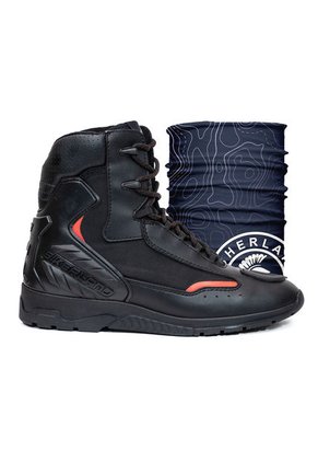 Bota Para Moto Rojo Masherland Mb2 + Cuello Protector