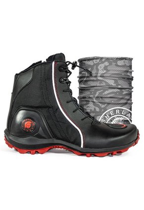 Bota Para Moto Roja Masherland 851 + Cuello Protector