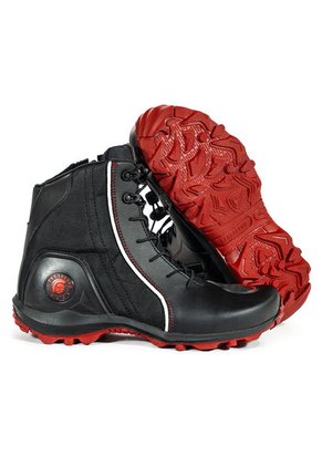 Bota Para Moto Roja Masherland 851 + Cuello Protector