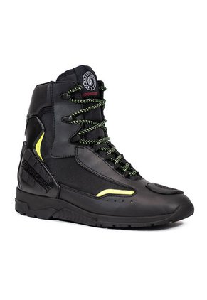 Botas Biker Moteras Negro Verde Masherland Mb2