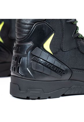 Botas Biker Moteras Negro Verde Masherland Mb2