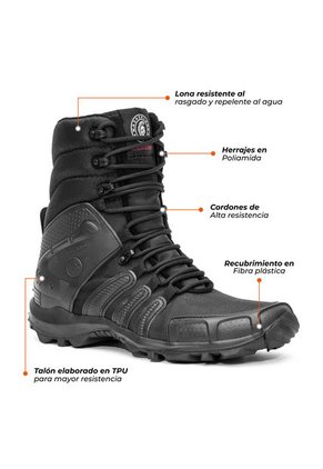 Bota Militar Negro Masherland Elite 2214