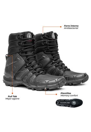 Bota Militar Negro Masherland Elite 2214