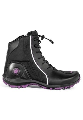 Bota Motera Biker Motociclista  Negro/Morado Masherland 851 2.0 Masherland