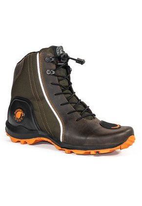 Bota Motera Biker Motociclista Café/Naranja Masherland 851 2.0