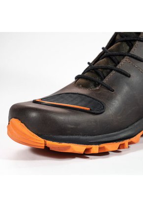 Bota Motera Biker Motociclista Café/Naranja Masherland 851 2.0