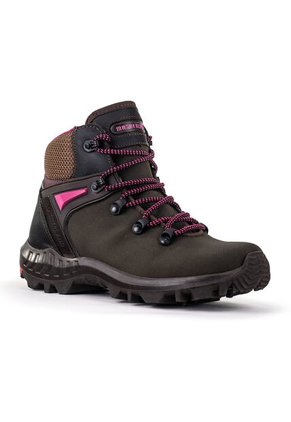Bota Para Senderimo Outdoor Para Mujer Café/Fucsia Masherland Montana