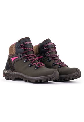 Bota Para Senderimo Outdoor Para Mujer Café/Fucsia Masherland Montana