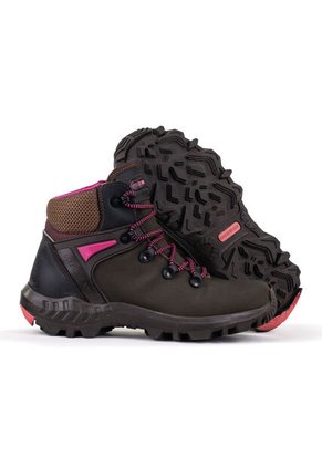 Bota Para Senderimo Outdoor Para Mujer Café/Fucsia Masherland Montana