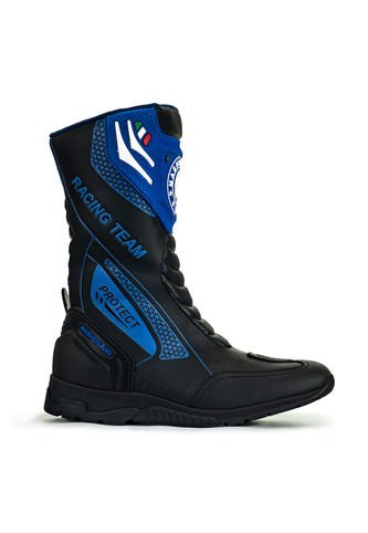Bota Para Moto Negro/azul Masherland Mb Racing Bikerland Masherland