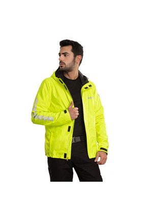 Chaqueta Biker Impermeable Reflectiva Verde Masherland