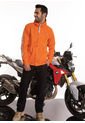 Chaqueta Biker Impermeable Reflectiva Naranja Masherland de Masherland