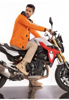 Chaqueta Biker Impermeable Reflectiva Naranja Masherland