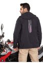 Chaqueta Biker Impermeable Reflectiva Azul Oscuro Masherland de Masherland
