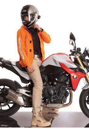 Chaqueta Biker Impermeable Reflectiva Naranja Masherland