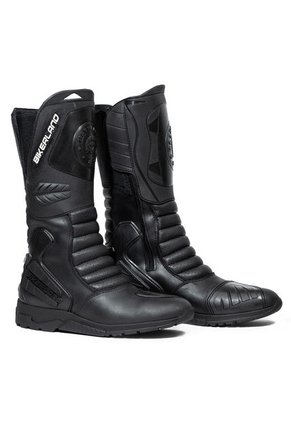 Bota Para Moto, Biker, Motociclista Negro Blanco Masherland Mb1