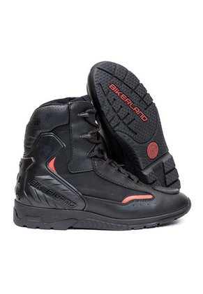 Bota Biker, Moteras Negro Rojo Masherland Mb2