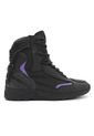 Bota Biker Para Mujer, Motera Negro Morado Masherland Mb2 de Masherland