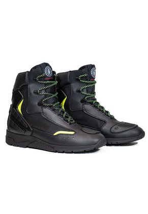 Botas Biker Moteras Negro Verde Masherland Mb2