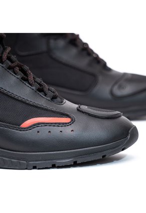 Bota Biker, Moteras Negro Rojo Masherland Mb2