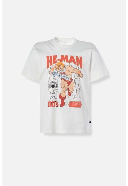Camiseta De He Man Blanca Regular Fit Para Hombre M