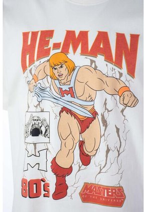 Camiseta De He Man Blanca Regular Fit Para Hombre M