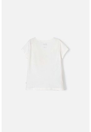 Camiseta De Baribie Manga Corta Marfil Para Niña 6