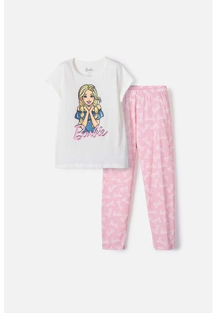 Pijama De Barbie De Pantalón Largo Multicolor Para Niña 6