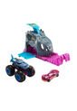 Hot Wheels Monster Truck Garage Lanzador de MATTEL