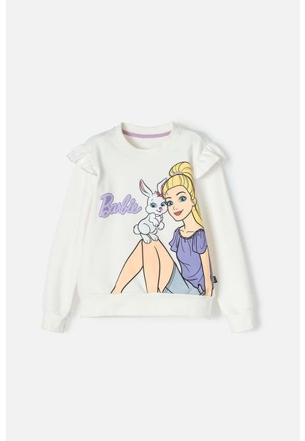 Buzo De Barbie Con Bolero Marfil Para Niña 4