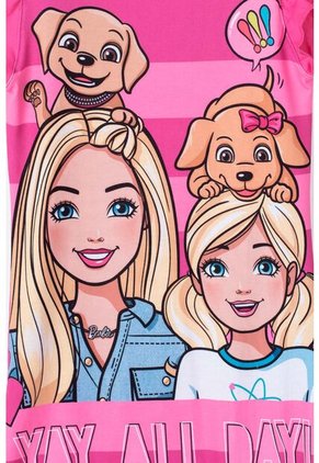 Pijama Tipo Batola De Barbie Manga Sisa Fucsia Para Niña 8