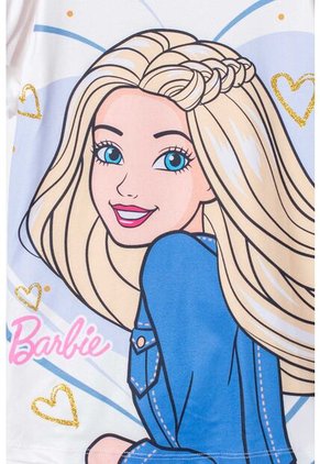 Camiseta De Barbie Marfil Manga Corta Para Niña 4