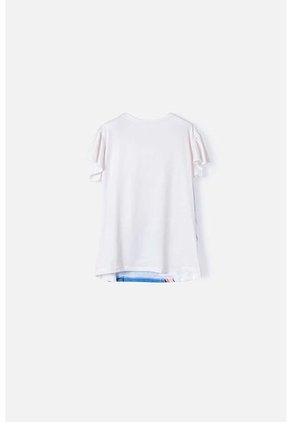 Camiseta De Barbie Marfil Manga Corta Para Niña 4