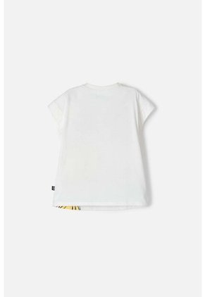 Camiseta De Barbie Manga Corta Marfil Para Niña 12